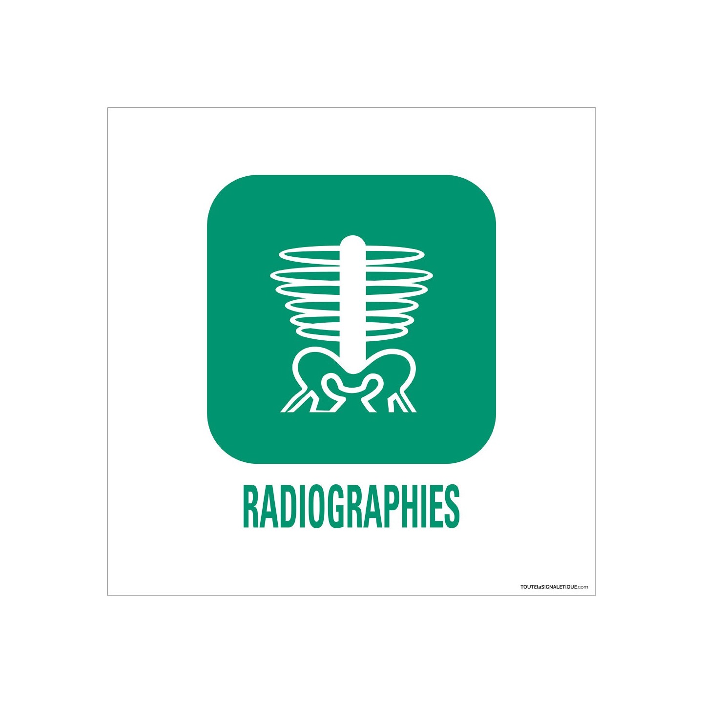 Panneau de déchetterie Radiographies en aluminium