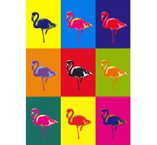 Flamant rose avec filtre Andy Warhol