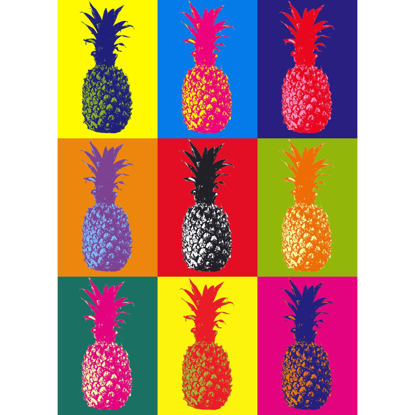 Ananas avec filtre Andy Warhol
