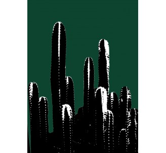 Buisson de cactus avec filtre Andy Warhol