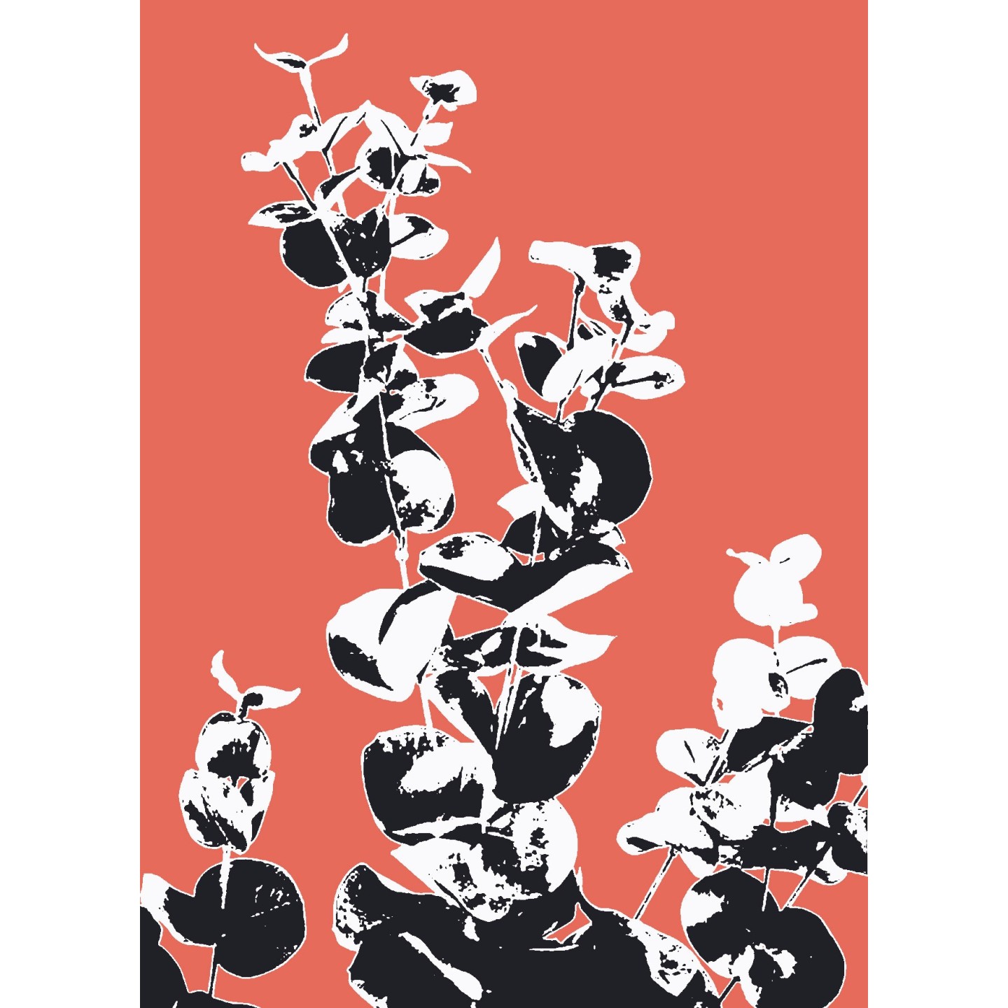 Tiges de feuilles avec filtre Andy Warhol