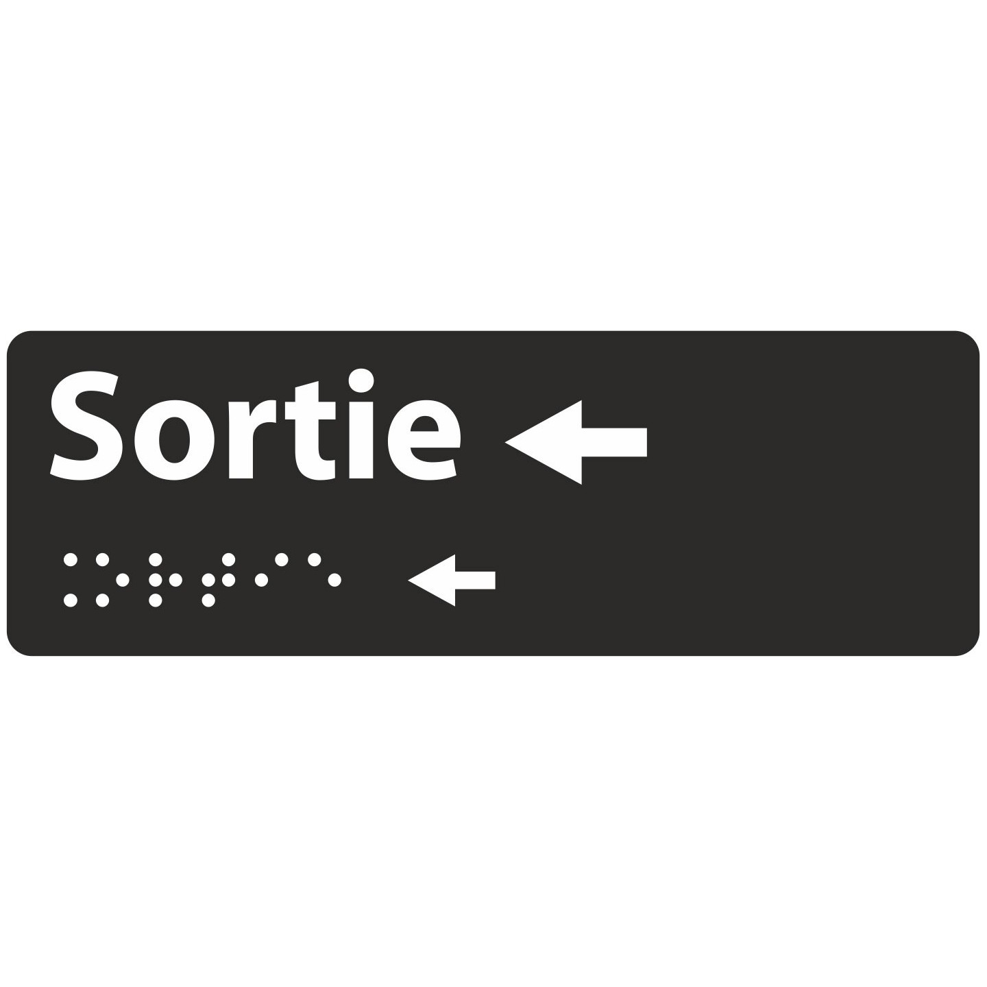 Manchon braille et relief Sortie