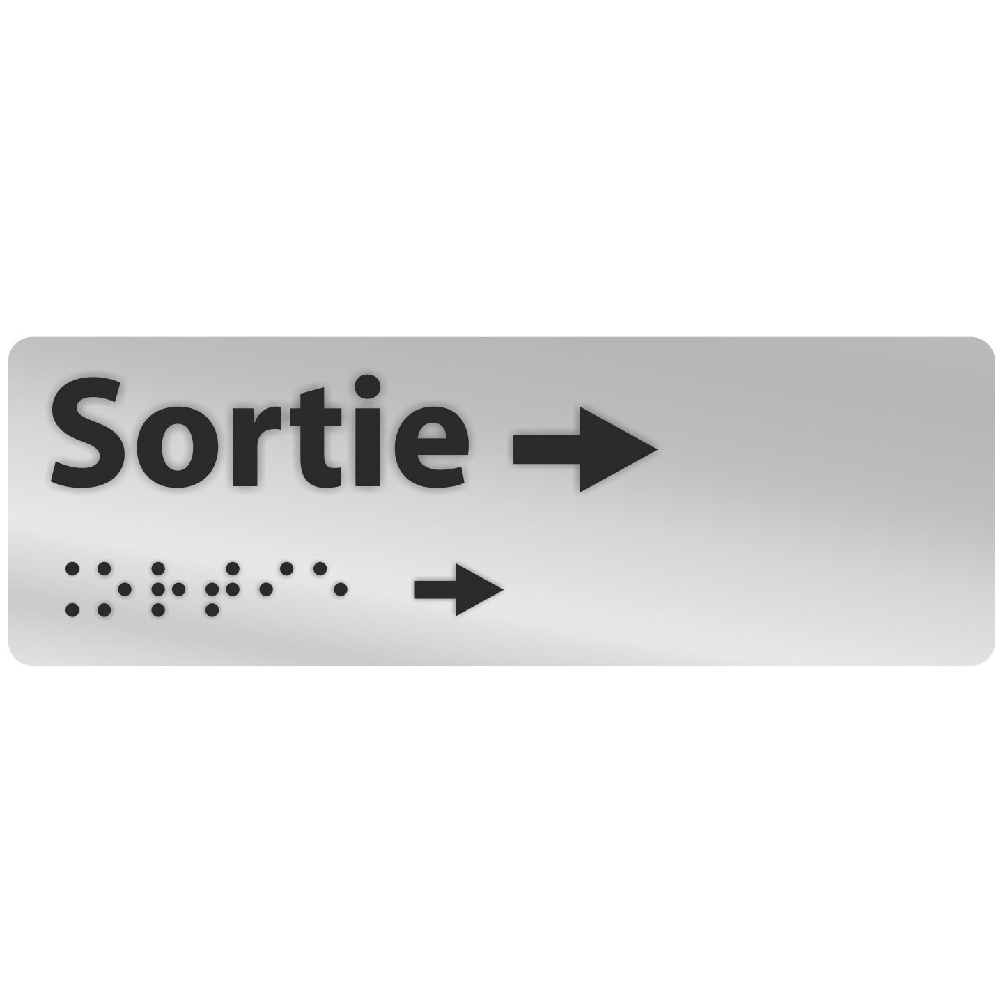 Manchon braille et relief Sortie