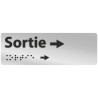 Manchon braille et relief Sortie