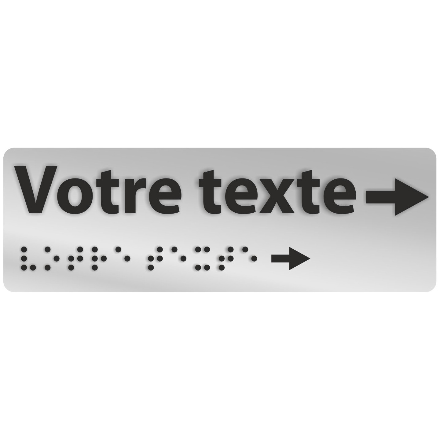 Manchon braille et relief personnalisé gris