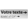 Manchon braille et relief personnalisé gris