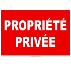 Panneau de sécurité Propriété privée