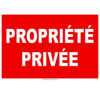 Panneau Propriété privée