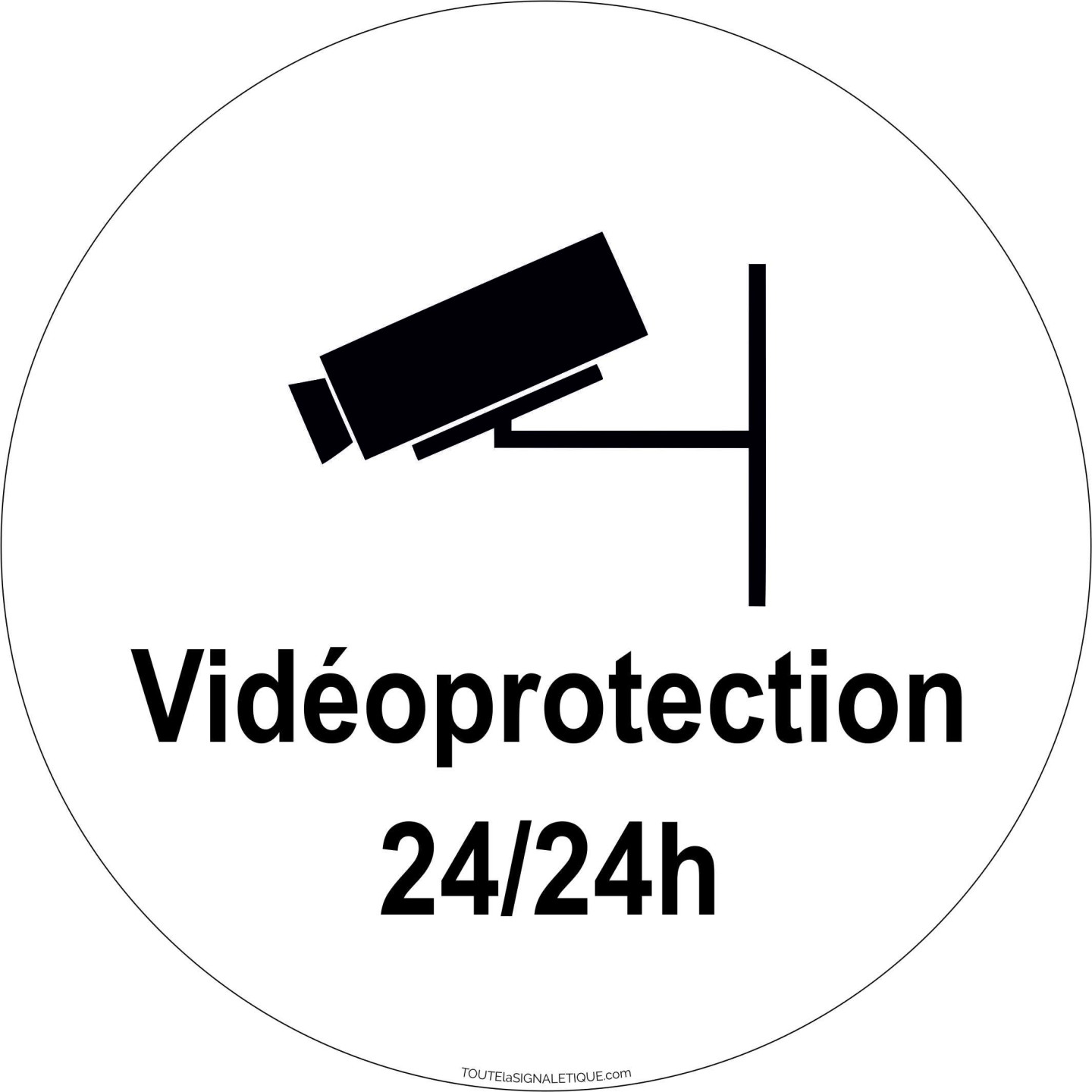 Panneau PVC rigide "Videoprotection 24h/24h"