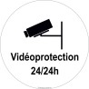 Panneau PVC rigide "Videoprotection 24h/24h"