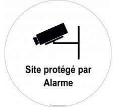 Panneau PVC rigide "Site protégé par alarme"