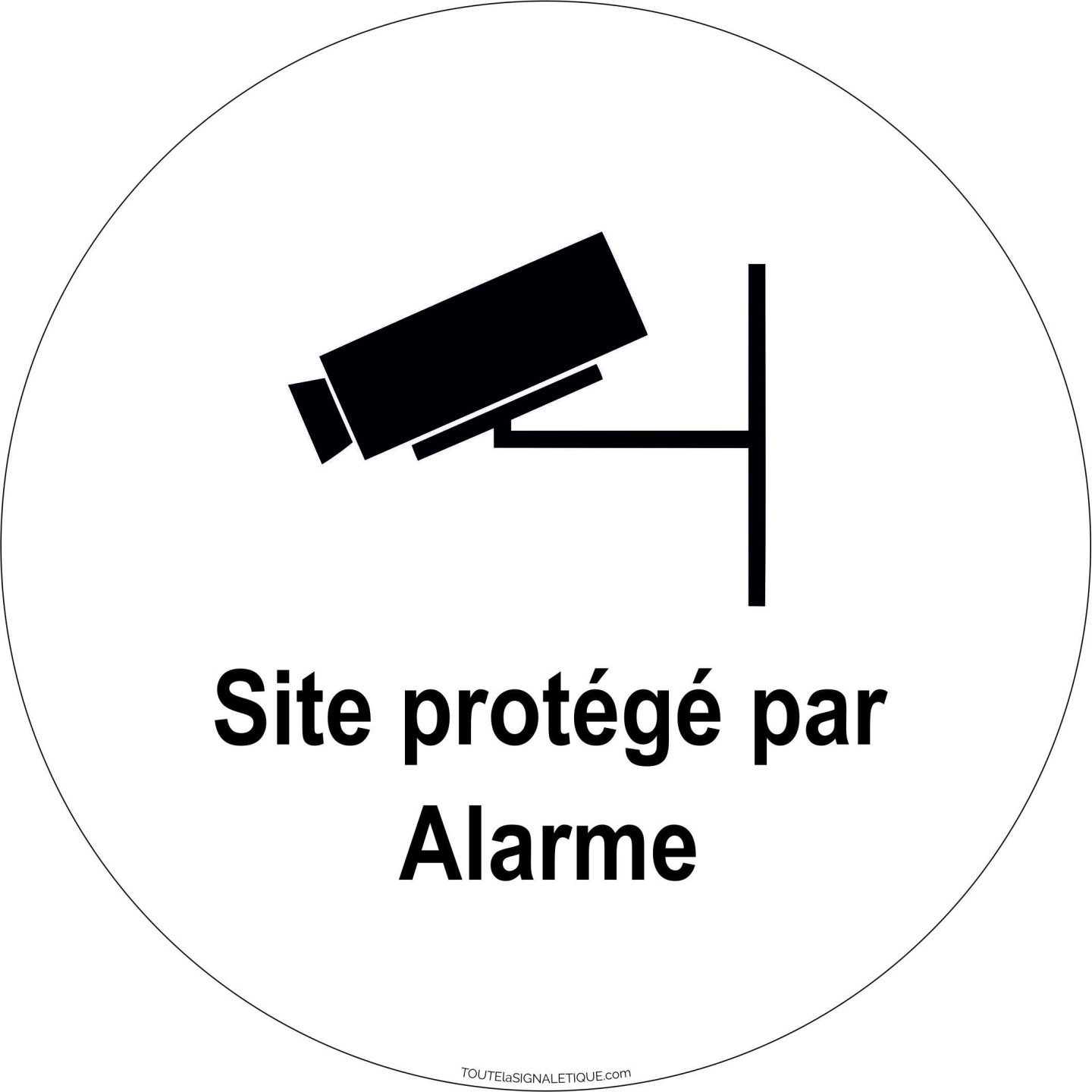 Panneau PVC rigide "Site protégé par alarme"