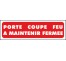 Panneaux PVC Priplack dim: H 60 x L 200 mm porte-coupe-feu- à maintenir fermée