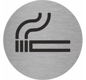 Plaque porte picto rond "Cigarette"