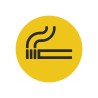 Plaque porte picto rond "Cigarette"