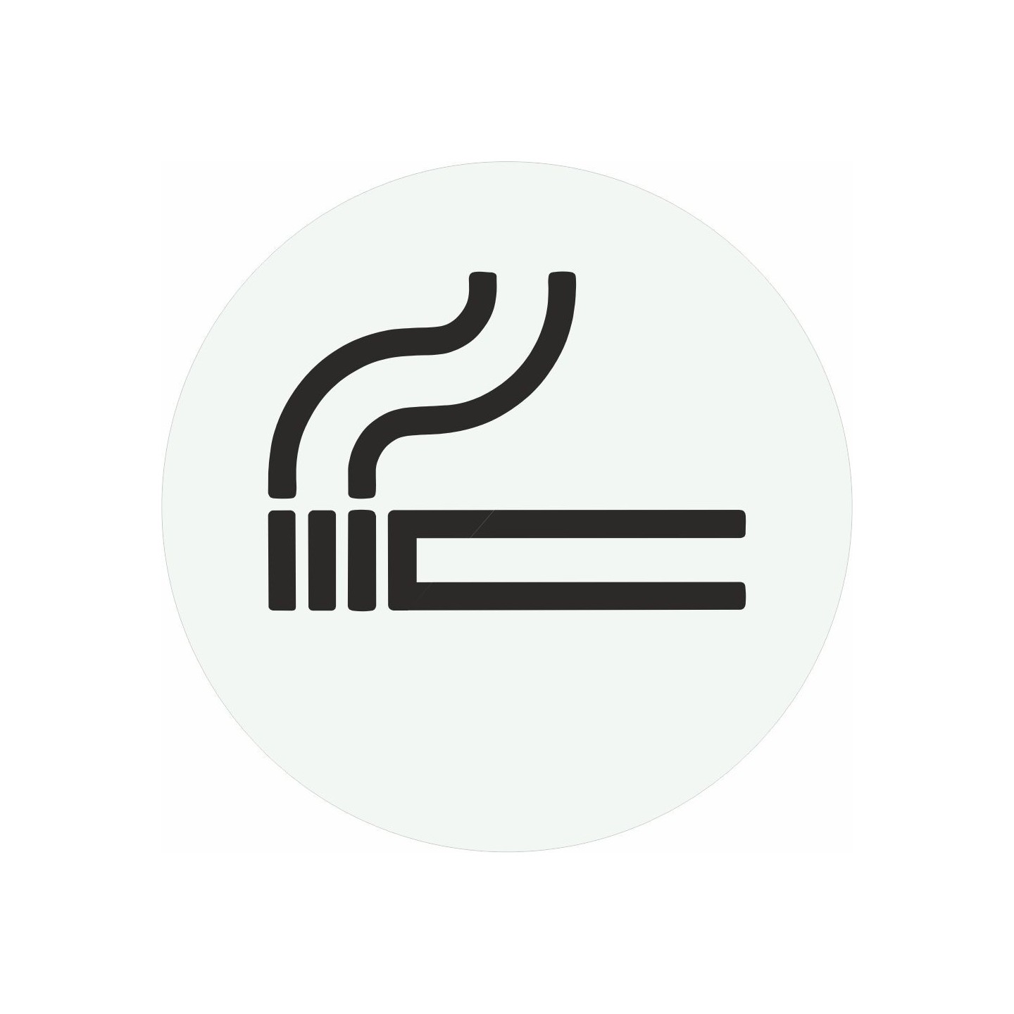 Plaque porte picto rond "Cigarette"