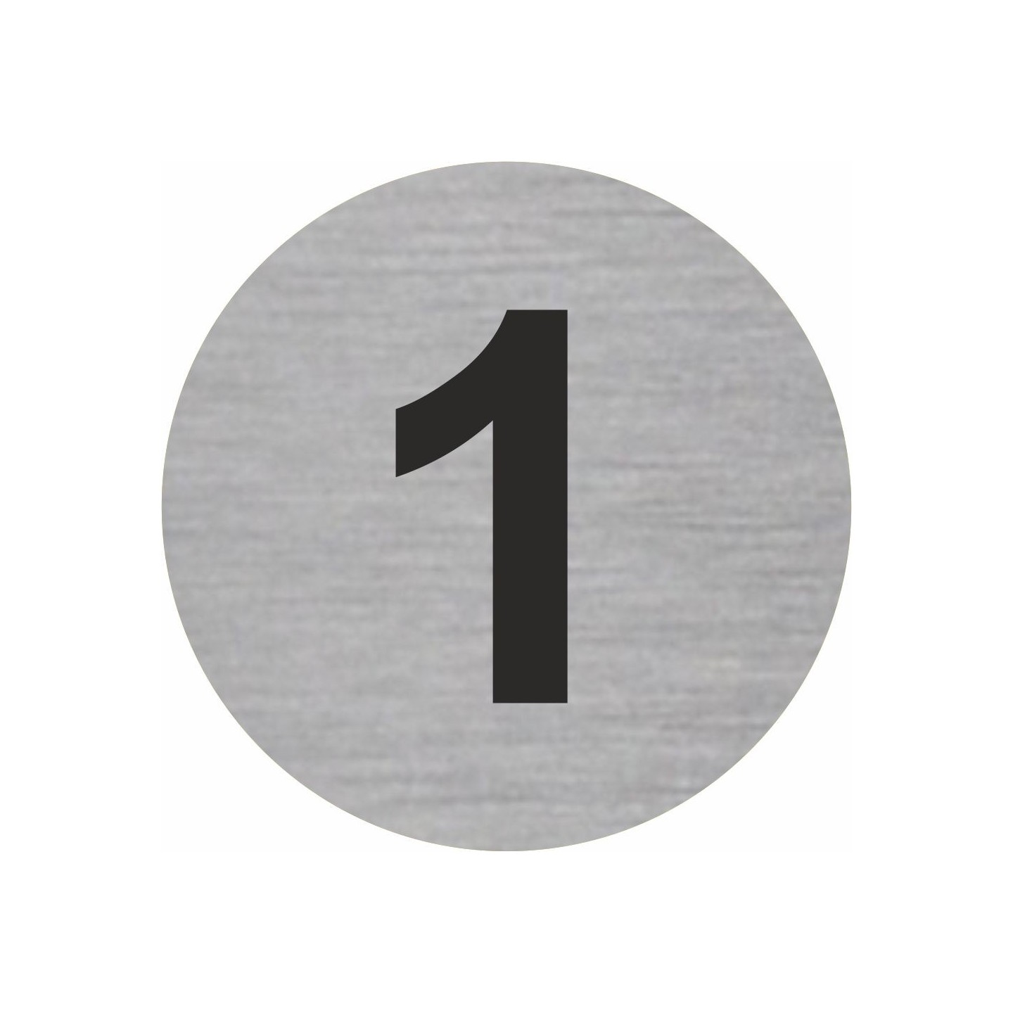 Plaque porte ronde 1 argent