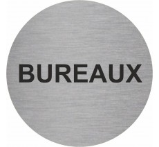 Plaque porte picto rond "bureaux"