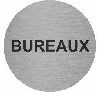 Plaque porte picto rond "bureaux"