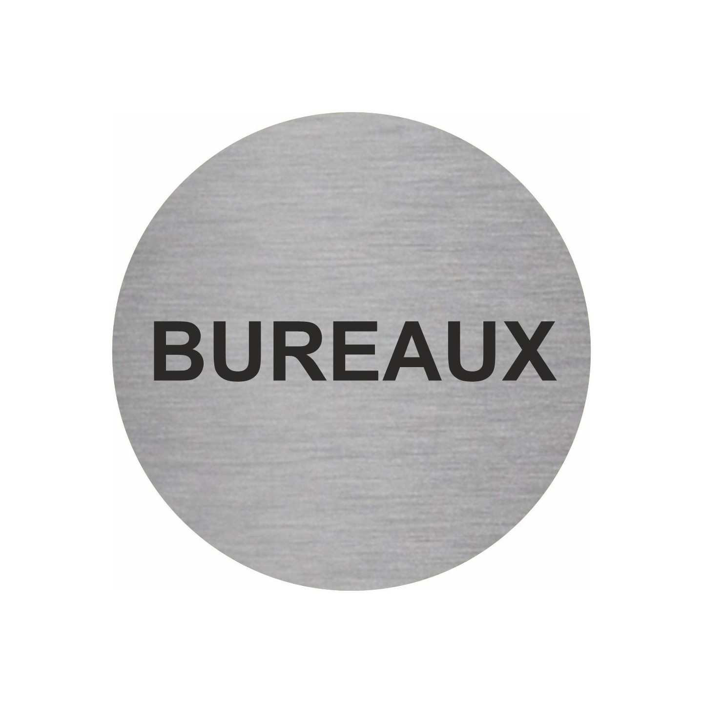 Plaque porte picto rond "bureaux"
