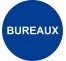 Plaque porte picto rond "bureaux"