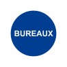 Plaque porte picto rond "bureaux"