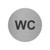 Plaque porte picto rond "WC"