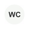 Plaque porte picto rond "WC"