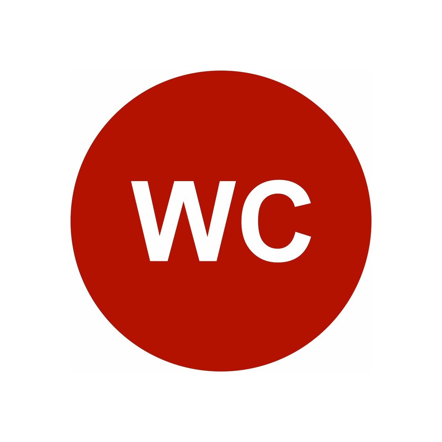 Plaque porte picto rond "WC"