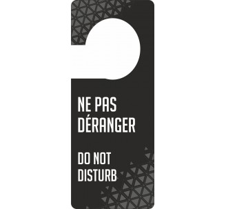 Pancarte accroches-portes ne pas déranger couleur noire