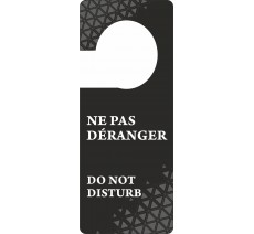 Pancarte accroche-porte noir