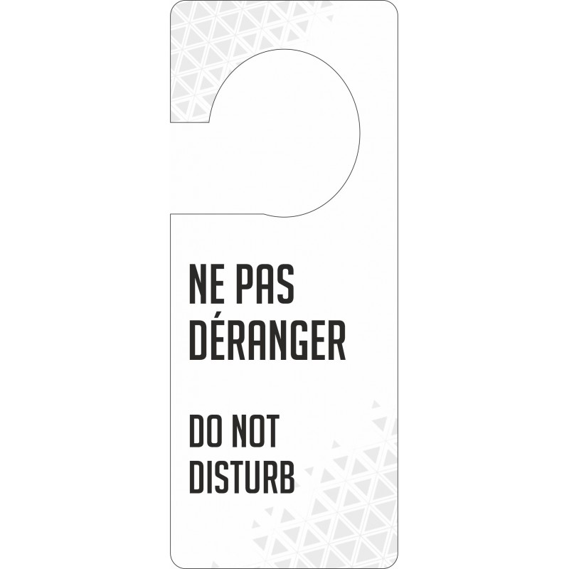 Pancarte accroches-portes ne pas déranger couleur noire