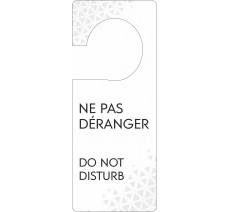 Pancarte accroche-porte blanche