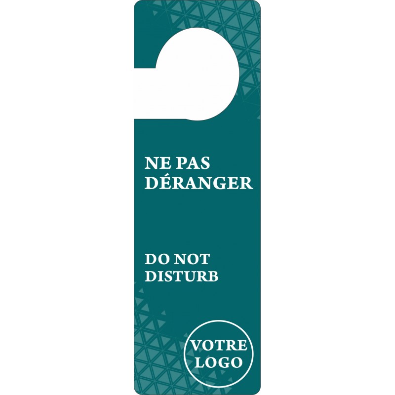 Pancarte accrochesportes "ne pas déranger" couleur blanche