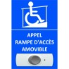 Plaque Appel rampe d'accès amovible au format portrait