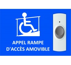 Plaque Appel rampe d'accès amovible format paysage