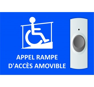 Plaque Appel rampe d'accès amovible format paysage