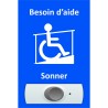 Plaque pour rampe Besoin d'aide format portrait