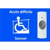 Plaque pour rampe Accès difficile format paysage
