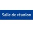 plaque de porte rectangulaire "salle de réunion" bleu