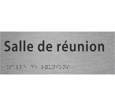 Plaque de porte avec braille et relief "Salle de réunion"