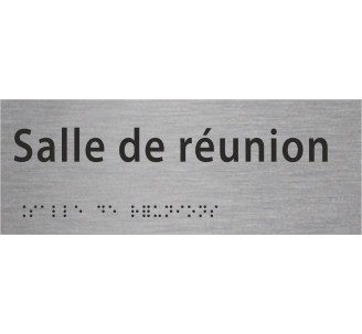 Plaque porte avec Braille et relief "Salle de réunion"