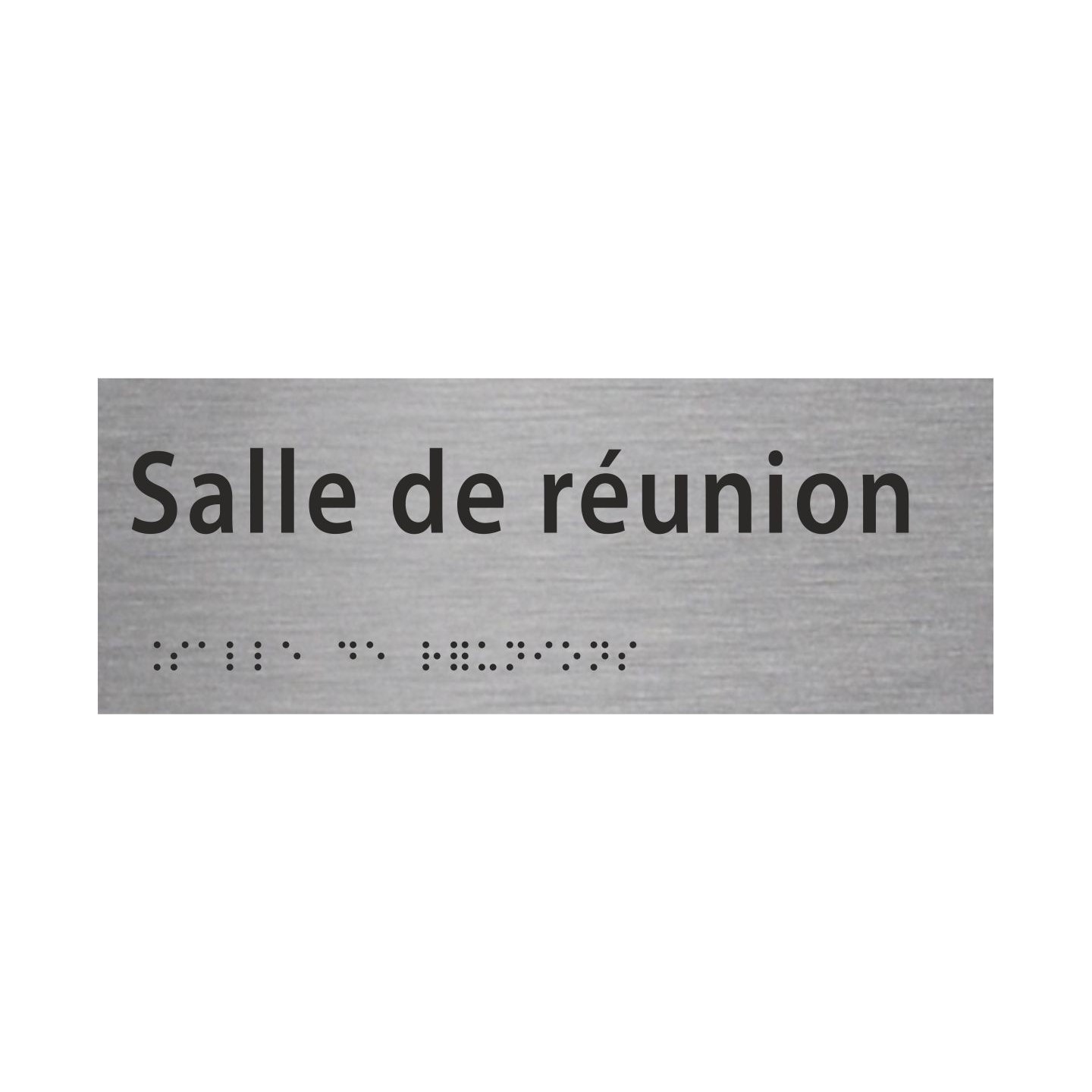 Plaque porte avec Braille et relief   "Salle de réunion"