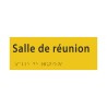 Plaque porte avec Braille et relief   "Salle de réunion"