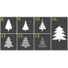 Sticker sapin de noël "l'étincelant" pour vitrine
