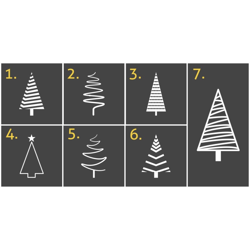 Sticker sapin de noël "l'étincelant" pour vitrine
