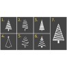 Sticker sapin de noël "l'étincelant" pour vitrine