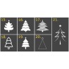 Sticker sapin de noël "l'étincelant" pour vitrine