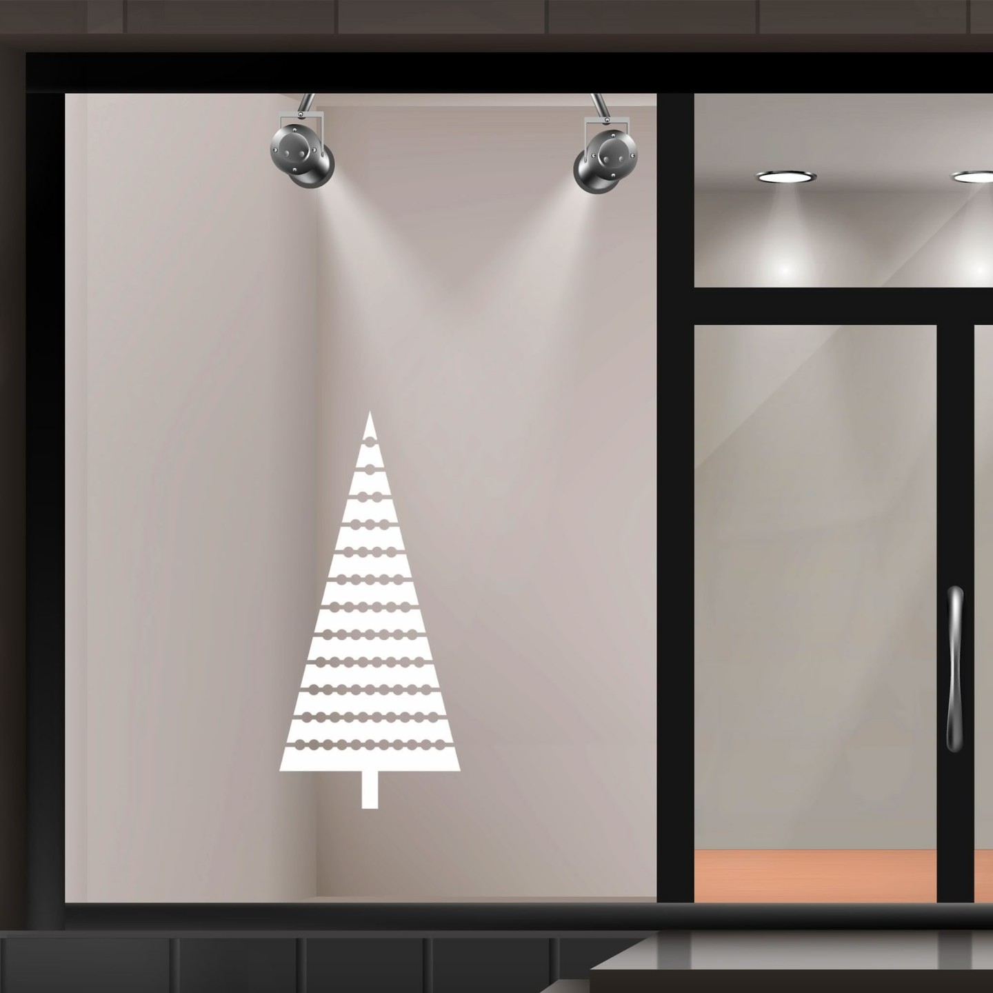Sticker sapin de noël "l'étincelant" pour vitrine