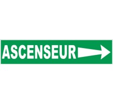 Ascenseur vers la droite - Panneau PVC rigide